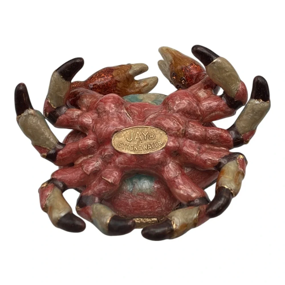 Jay Strongwater Richard Crab Oceana Trinket Box Org. Box & Pamphlet